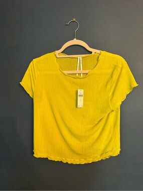 By Anthropologie Lettuce-Hem Pyjama Top NWT Size S